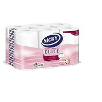 Nicky Elite Carta Igienica a 3 veli | Confezione da 12 Maxi Rotoli | 160 strappi per rotolo | Morbida e Resistente a contatto con la pelle| Dermatologicamente testata | Carta 100% certificata FSC®