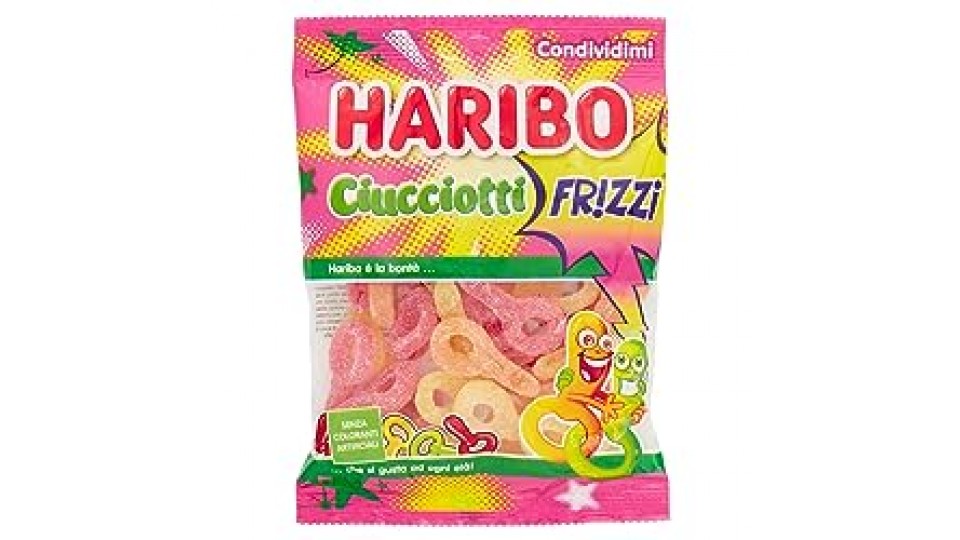 Haribo Ciucciotti Fr!Zzicaramelle Gommose Morbide Frizzanti Al Gusto Di Frutta 175 Gr Irresistibili Per Adulti E Bambini Perfette Per Party Feste E Dolce Relax Regalo Perfetto