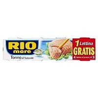 Rio Mare, Tonno al Naturale Qualità Pinne Gialle, 1% di Grassi, 4 Lattine da