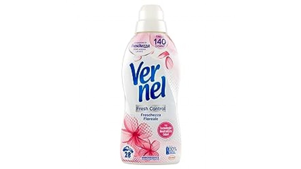 Vernel Vernel Fresh Control, Ammorbidente Lavatrice Con Neutralizza Odori, Freschezza Floreale, Adatto Anche Alle Pelli Sensibili, 700Ml