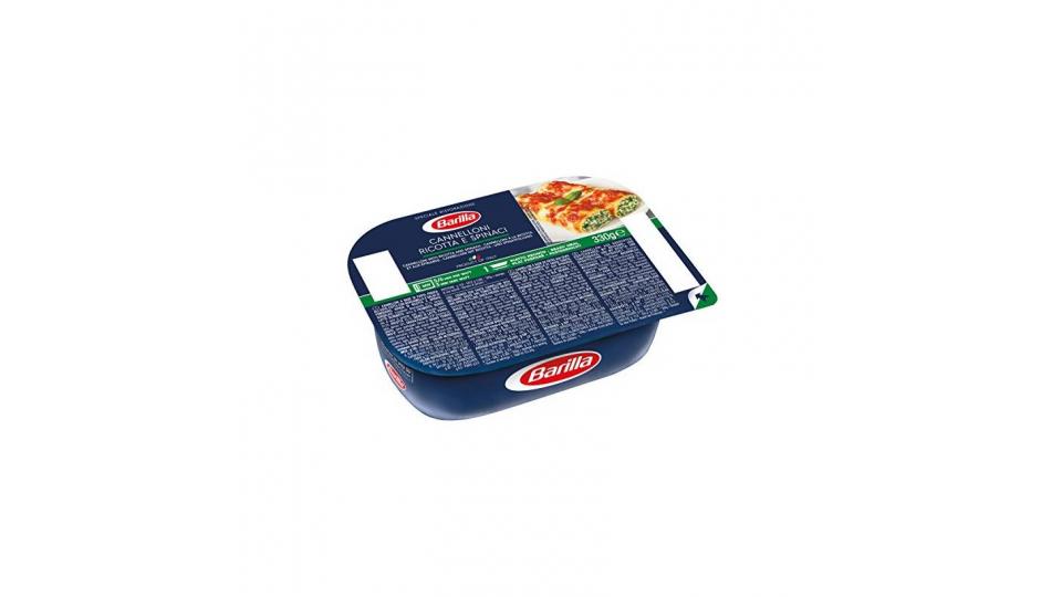 Barilla Cannelloni Ricotta e Spinaci, Prodotto surgelato -330 gr