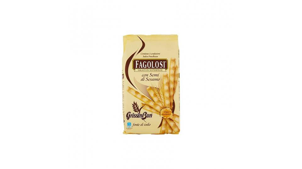 Fagolosi - Grissini Tipo "0", Con Semi Di Sesamo E Olio Di Oliva, Pacco Da  2X125 G, Totale:
