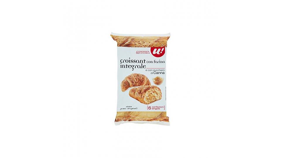 6 CROISSANT CON FARINA INTEGRALE E CON ZUCCHERO DI CANNA U! Confronta & Risparmia