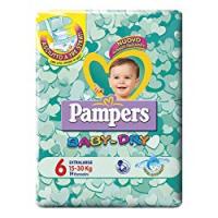 Pampers, Baby-Dry taglia 6 extra large (15-30 Kg)