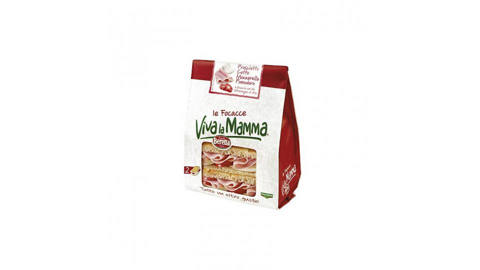 Viva la Mamma Beretta - Focaccia Cotto Mozzarella Pomodoro
