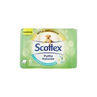 Scottex Pulito Naturale Salvaspazio Carta Igienica, 6 Rotoli Maxi