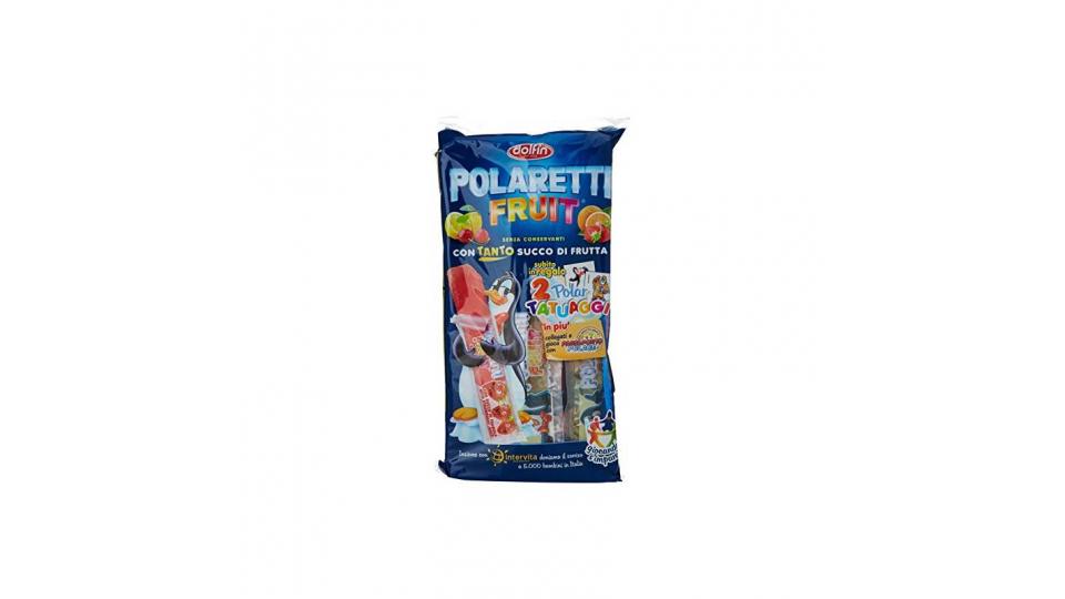 Dolfin - Polaretti Fruit, Ghiaccioli Pronti Da Congelare Pastorizzati Senza Conservanti E Senza Glutine Ai Gusti Di Frutta