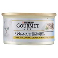 Purina, gatto Gourmet Diamant Sfilaccetti con pollo delicato lattina