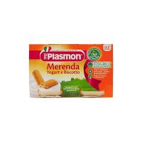 Plasmon Merenda Yogurt e Biscotto Omogeneizzato con Fermenti Lattici Pastorizzati 2 X