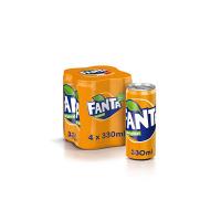 Fanta Aranciata Lattine Da 330 Ml Confezione Da 4