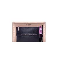 L'Orèal Paris Edizione Limitata Natale Lost in Paradise Confezione Idea Regalo di Natale Pochette con Mascara Miss Manga e Eyeliner Slim Nero