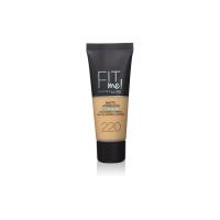 Maybelline New York Fit Me Matte&Poreless Fondotinta Opacizzante, 220 Natural Beige