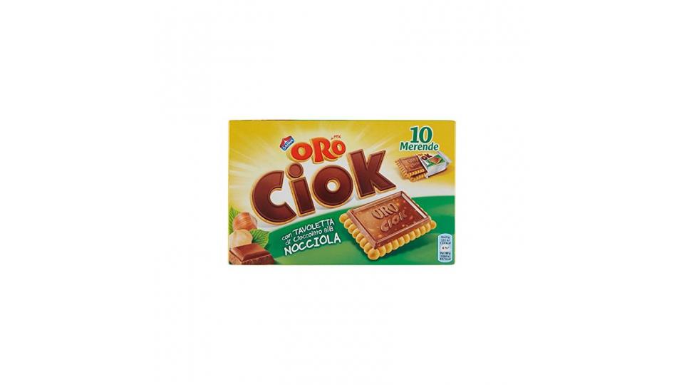 Oro Saiwa Biscotti Ciok con Tavoletta di Cioccolato alla nocciola