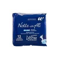12 ASSORBENTI NOTTE CON ALI ULTRA SOTTILI ANATOMICI IN BUSTINE SINGOLE U! Confronta & Risparmia