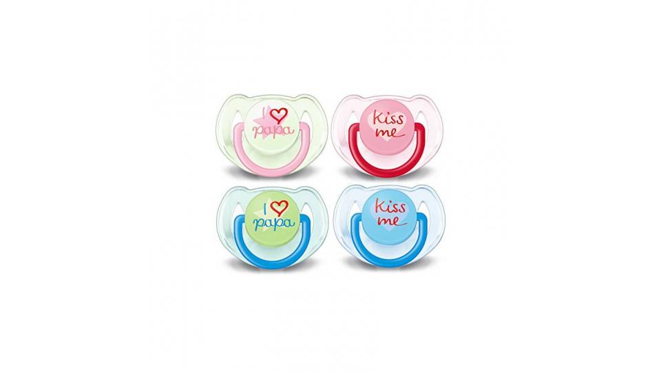 Philips Avent SCF172/70 Succhietti Love - con Tettarelle ortodontiche, senza BPA (6-18m)