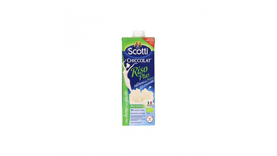 Riso Scotti - Chiccolat, Bevanda di Riso e Soia - 1000 ml, Prodotto Biologico