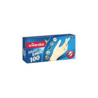 Vileda Multilatex 100 Guanti Usa e Getta, in Lattice, senza Polveri, Taglia Media/Grande