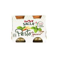 Saclà - Pesto alla Genovese, Basilico Italiano Lavorato dal fresco - 2 vasetti da 90 g [180 g]