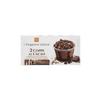 Coppe al cacao con gocce di cioccolato fondente il Viaggiator Goloso
