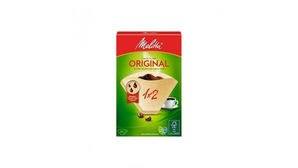 Melitta 17808.7 filtri per caffe ricambi, 1 pacchetto da 80 filtri, Confezione da 6