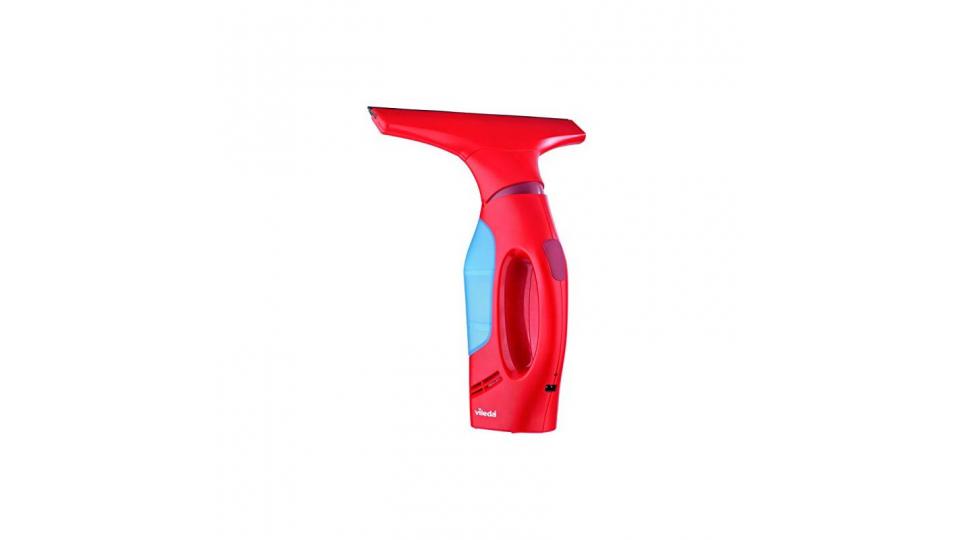 Vileda 150568 Windo Matic Aspiragocce Elettrico, senza Fili, per Pulire Vetri, Finestre e Specchi, Rosso