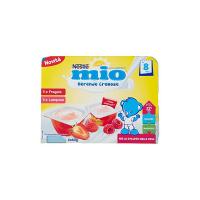 Nestlé Mio Merenda Cremosa Fragola e Lampone da 8 Mesi, senza Glutine, 6 Vasetti Plastica da