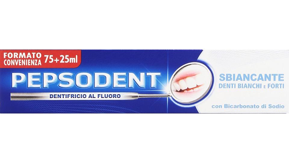 Pepsodent Dentifricio al Fluoro, sbiancante denti bianchi e forti