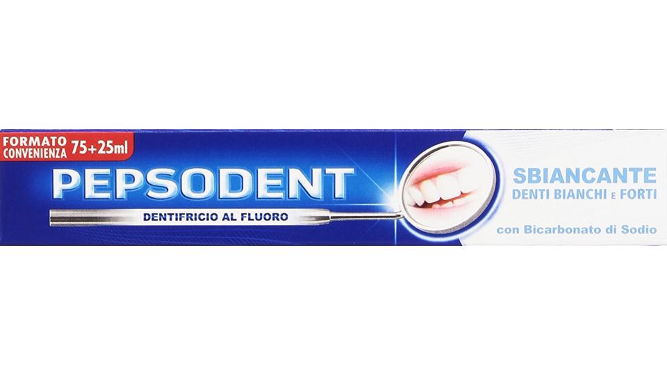 Pepsodent Dentifricio al Fluoro, sbiancante denti bianchi e forti