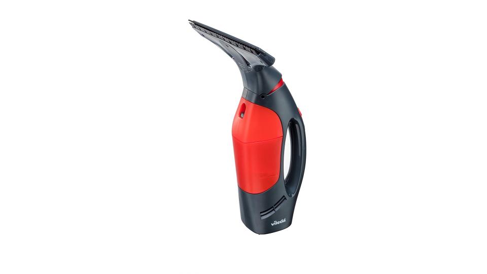 Vileda Windomatic Power Aspiragocce Elettrico senza Fili per Vetri, Finestre e Specchi, Rosso/Nero
