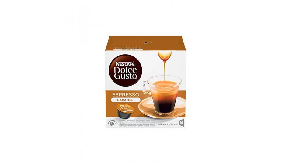 NESCAFÉ DOLCE GUSTO ESPRESSO CARAMEL Caffè espresso al caramello 3 confezioni da 16 capsule (48 capsule)