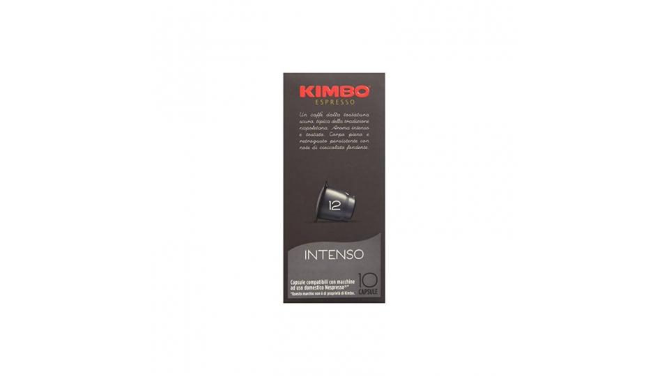 Kimbo Capsule Intenso Compatibili Nespresso, 12 Astucci da 10 Pezzi (tot 120 capsule)