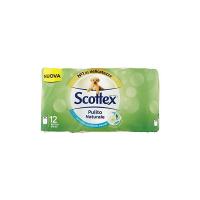Scottex Pulito Naturale Carta Igienica, 12 Rotoli Maxi
