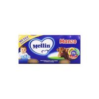 Mellin - Alimento per l'infanzia, omogenizzato con carne di manzo e farina di riso - 160 g 