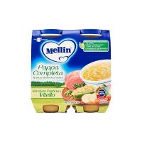 Mellin Pappa Completa al Vitello per Bambini, 6+ Mesi - 2 Vasetti da 250 gr - Totale