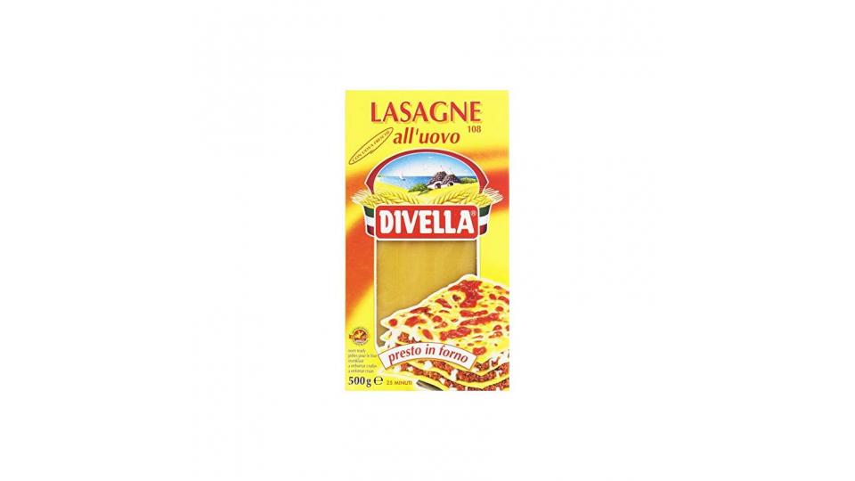 Divella - Lasagne all'Uovo, con Uova Fresche, Presto in Forno