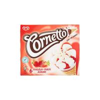 Algida - Cornetto, Gelato Alla Fragola e alla Vaniglia, Pacco da  6X75 g, totale: