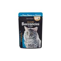 BOCCONCINI PREMIUM IN SALSA CON PESCE BIANCO DELL'OCEANO PER GATTO U! Confronta & Risparmia