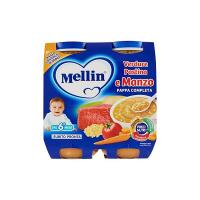 Mellin Pappa Completa al Manzo per Bambini, 6+ Mesi - 2 Vasetti da 250 gr - Totale