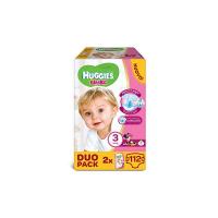 Huggies Pannolini Bimba, Taglia 3 (4-9 kg), 2 confezioni da 56 [112 Pannolini]