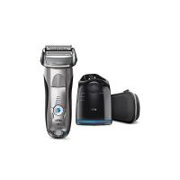 Braun Series 7 7898cc Rasoio Elettrico Ricaricabile a Lamina Wet&Dry senza Fili da Uomo, con Rifinitore di Precisione Estraibile, Stazione di Pulizia Clean&Charge e Custodia da Viaggio, Argento