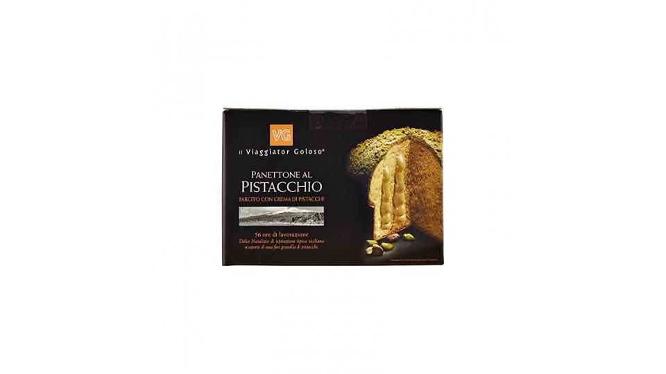 Panettone farcito con crema di pistacchi il Viaggiator Goloso