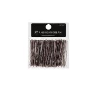 American Dream - Fermagli per capelli dal design ondulato, colore: castano, 6,35 cm