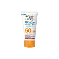 Garnier Ambre Solaire Advanced Sensitive Kids Protezione Solare per Bambini, Latte Protettivo Pelle Bagnata IP 50