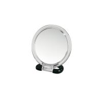 Wenko 3659010100 Specchio Cosmetico da Appoggio e a Mano, Materiale Plastico, 15,5 x 17 x 7,5 cm, Trasparente