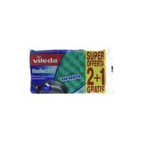Vileda – Ondattiva – Spugne da cucina – 3 Pezzi – [Confezione da 4]
