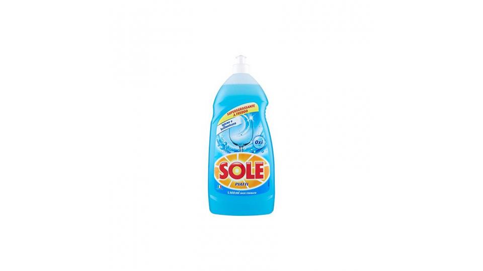 Sole - Detersivo per Piatti, Azione Brillantante, Supergrassante con Oxi - 6 pezzi da 1100 ml [6600 ml]