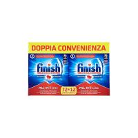 Finish All in 1 Max Pastiglie Lavastoviglie, Regular, 2 Confezioni con 72+12 Tabs