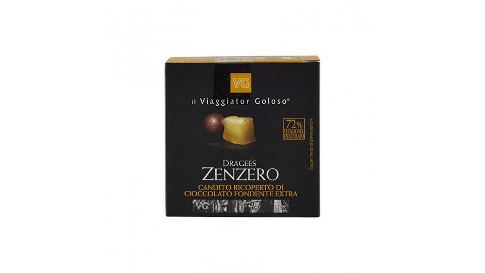 DRAGEES ZENZERO candito ricoperto di cioccolato fondente extra il Viaggiator Goloso