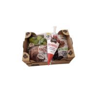 Frutta e verdura fresca: 1 banana snack, 1 avocado, 300 gr cavoletti di bruxelles, 350 gr topinambur