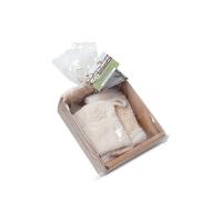 Confezione regalo guanto Sisal in cotone + portasapone in cotone Martini